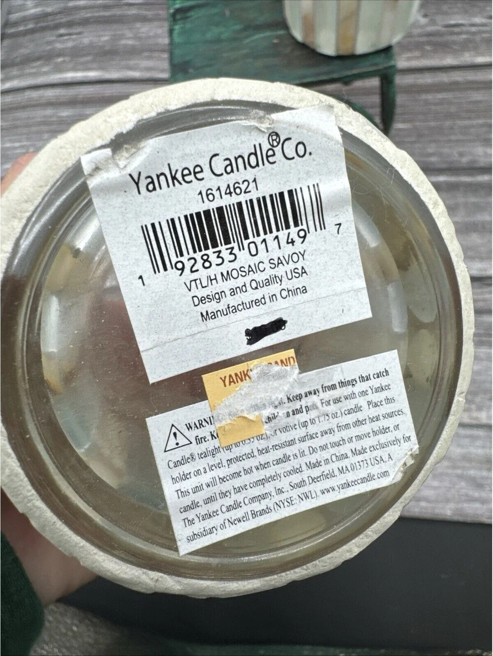 NWT Yankee Mother Of Pearl Votive Candle Holders Set Of 2 Ivory Tan Coastal